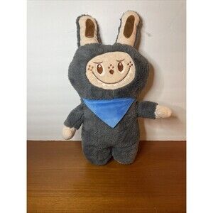 Popular Plush Gray  Doll With Blue Scarf 18” Very Soft